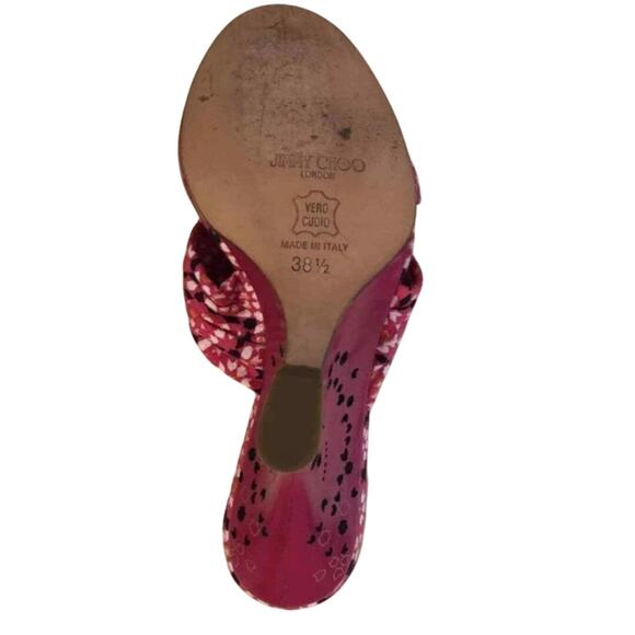Jimmy Choo Sz 38.5 (8 - 8.5 US)  Magenta Pink Wedge Heel Sandals EUC - Picture 12 of 12